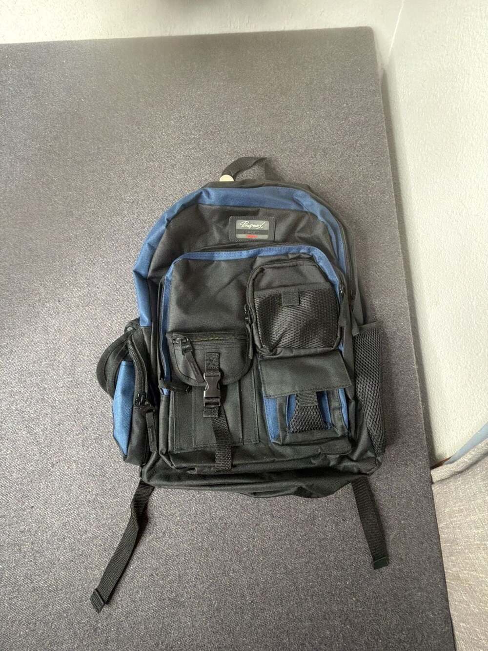 Bagmax Sport Original Multi-Pocket Backpack Style No. BP-301 Black and Blue